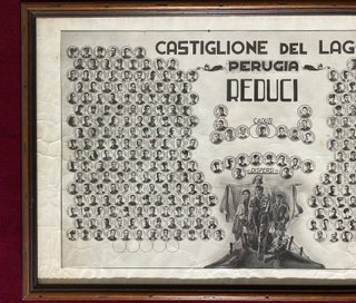 Militaria WW1: Quadro Reduci e Caduti Perugia
