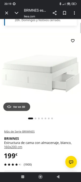 Cama Ikea Brimnes 160x200 con almacenaje