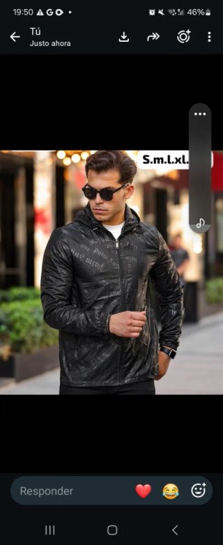 Chubasquero negro talla L
