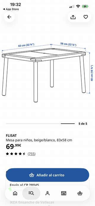 Tavolo e 2 Sedie Flisat Ikea Skum