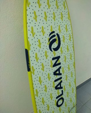 Tabla de surf OLAIAN amarilla de espuma 6 pulgada
