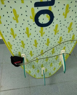 Tabla de surf OLAIAN amarilla de espuma 6 pulgada