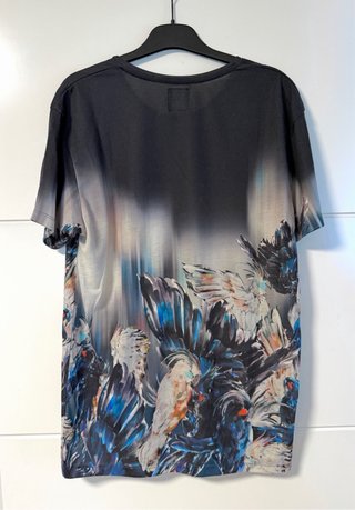 Camiseta Zara Hombre Alas Degradadas Talla L