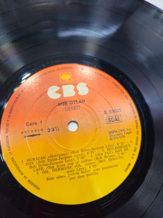 Vinilo Bob Dylan Desire CBS