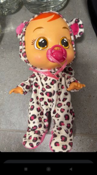 Muñeca Bebé Llorón Pijama Animal Print