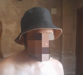 Gorro de pana beige