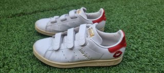 Zapatillas Adidas Stan Smith Velcro Rojas