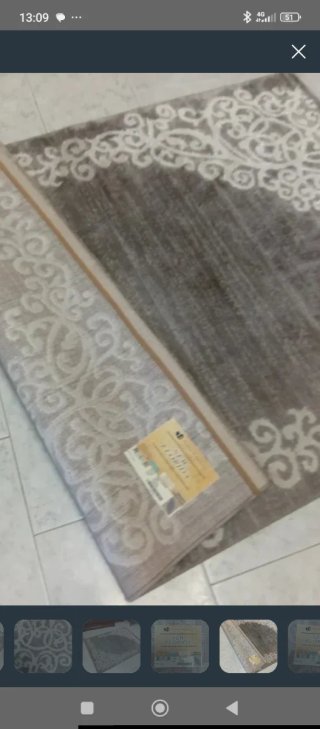 Alfombra Nueva moderna gris y perla plateada