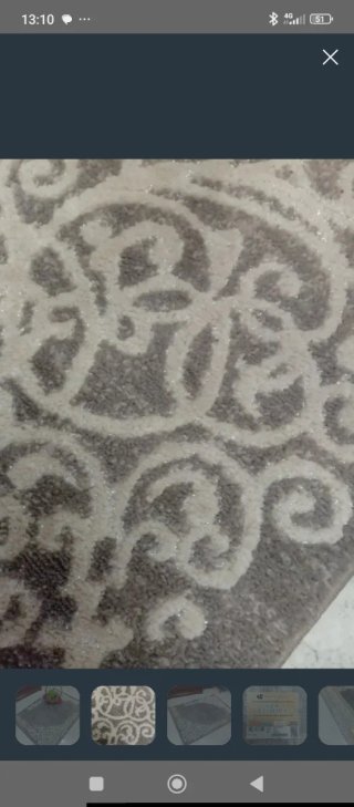 Alfombra Nueva moderna gris y perla plateada