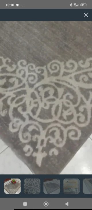 Alfombra Nueva moderna gris y perla plateada