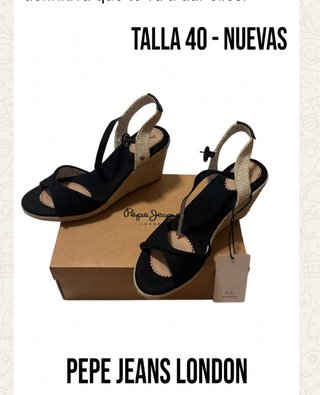 Sandalias Pepe Jeans Negras Talla 40 Nuevas