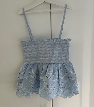 Top Stradivarius Azul Talla XS