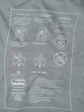 Cuna de viaje plegable marca asalvo