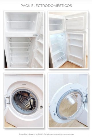 PACK Lavadora 6Kg + Frigo 204L - 270€ -Como Nuevos