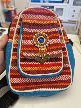 Bolso mochila étnico multicolor