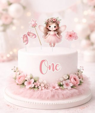 Topo de Tarta Hadita y Flores