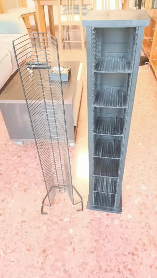 Estanterías CD metálica y madera Capacidad 75 y 70