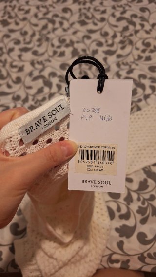 Vestido punto Brave Soul blanco