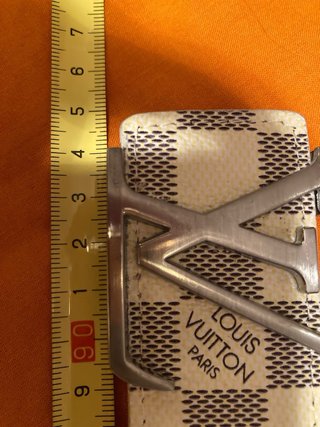 Cintura Louis Vuitton Damier Beige e Argento