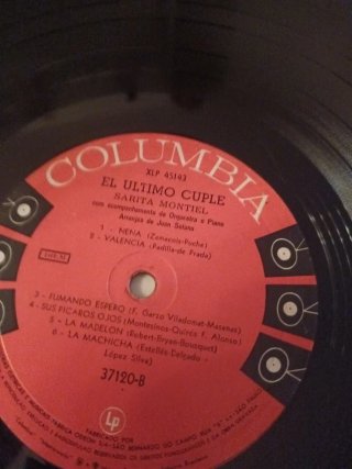Vinilo Sarita Montiel A Última Canção