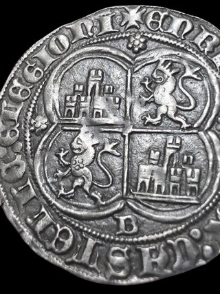 Moneda 1 Real Enrique II Burgos