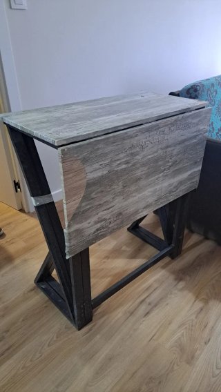 Mesa extensible cocina madera y metal