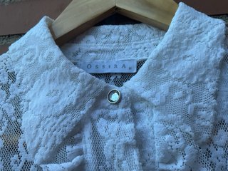 Camisa encaje mujer manga acampanada