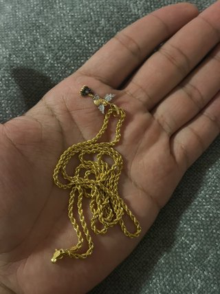 Cadena Cordón Oro 18k 750 Italiana y Dije Cruz