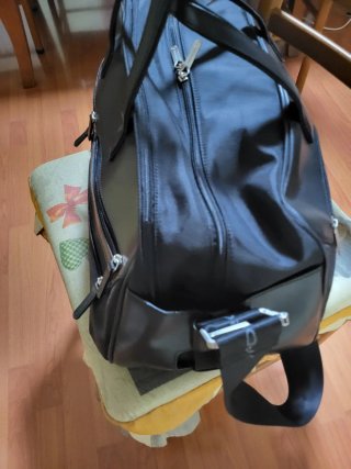 Borsone Piquadro tela e pelle nero