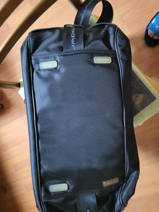 Borsone Piquadro tela e pelle nero
