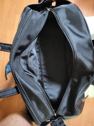 Borsone Piquadro tela e pelle nero