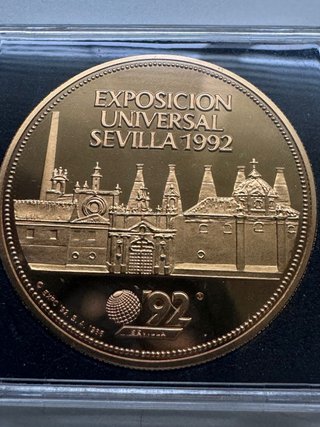 Medallas de Plata y Bronce chapado en oro Expo92
