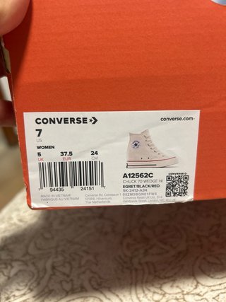 Converse cuña talla 37,5 sin estrenar
