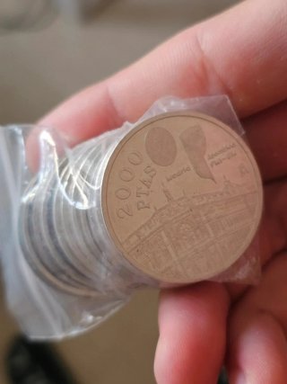 Lote 10 Monedas 2000 Pesetas Plata
