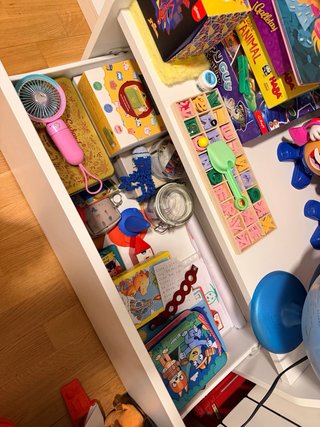 Mueble librería infantil blanco
