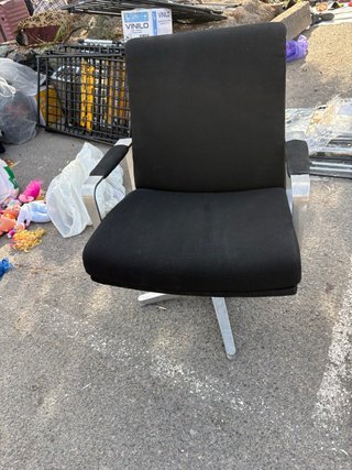 Silla de oficina vintage tela y metal