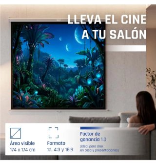 Pantalla Proyector 180x180 cm