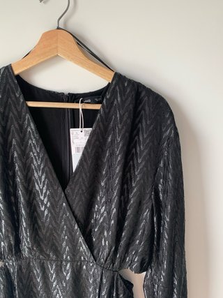 Vestido Mango preto com brilhos