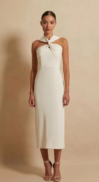 Vestido fiesta mujer blanco talla M BIMANI