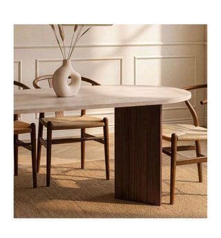 Mesa comedor piedra y madera Maisons du monde