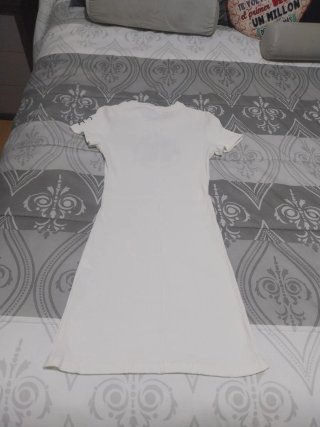 Vestido Bershka Blanco Talla M