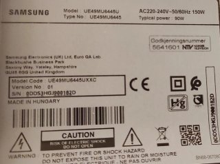 TV Samsung 49'' - No funciona
