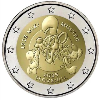 Moneda 2 euros Miki 1925-2025 Eslovenia