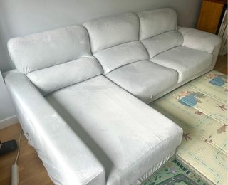 Sofá chaiselongue gris oscuro