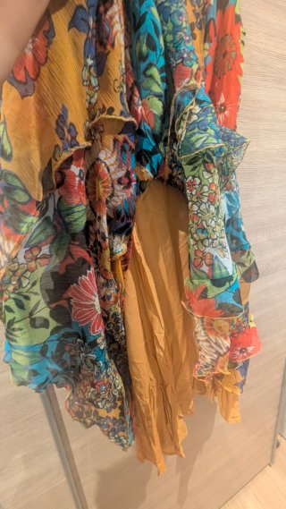 Vestido floral multicolor con forro