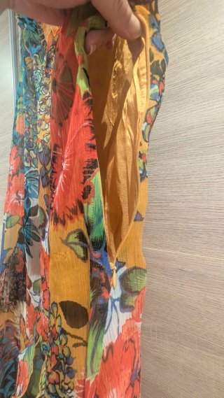 Vestido floral multicolor con forro