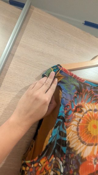 Vestido floral multicolor con forro