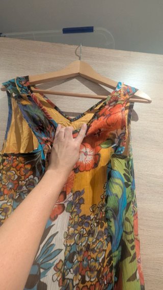 Vestido floral multicolor con forro