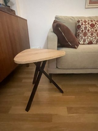 Juego 2 Mesitas Auxiliares Madera y Metal