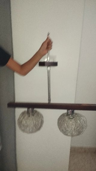 Lámpara de techo madera y metal